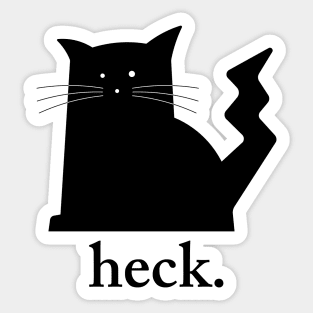 "Heck" Cat Sticker
